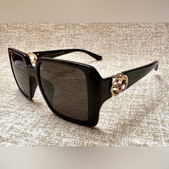 Gucci Black and Gold Sunglasses Luxury Eyewear #5. Offer - Picture 11 of 14